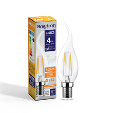 Load image into Gallery viewer, BRAYTRON ADVANCE E14 FILAMENT CANDLE TAIL LED BULB C35 4W E14 2700K
